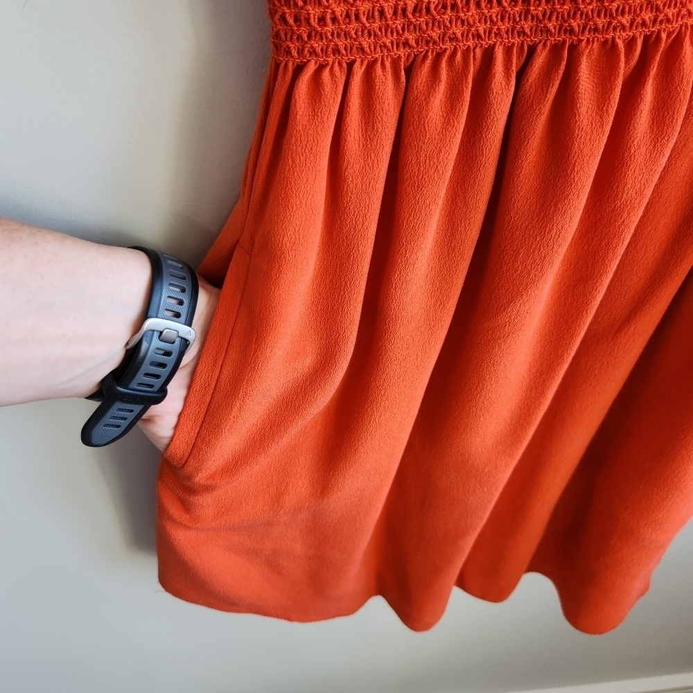 ARITZIA Babaton Orange 100 % Silk Tank Top Sleeveless Dress Size S Coquette - Picture 9 of 15